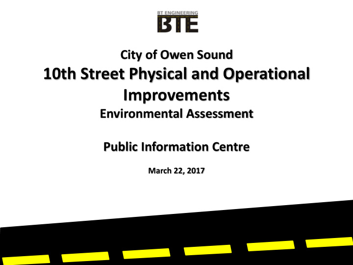 10th street physical and operational improvements