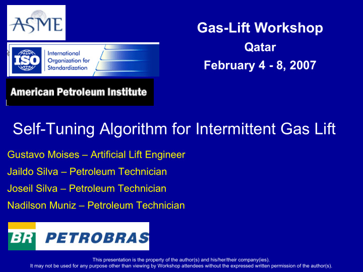 self tuning algorithm for intermittent gas lift