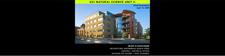 uci natural science unit ii