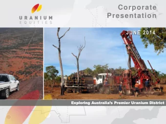 Corporate C o r p o r a t e  P r e s e n t a t i o n  Presentation  JUNE 2014 Exploring