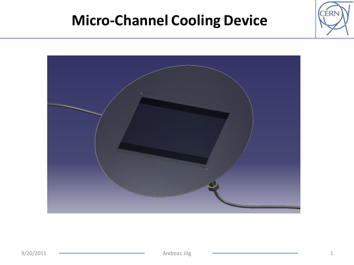 micro channel cooling device