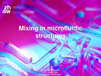 structures  Dr. Ing. Daniel Jussen  B. Sc. David Lthy  Dr. Ing. Peter Riedlberger  Microprocess
