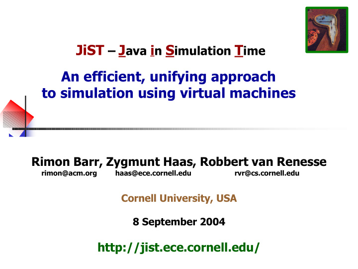 an efficient unifying approach to simulation using