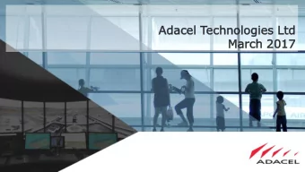 Ad  Adac  acel  el Technolo  chnologies  gies Ltd  td  Mar  arch  ch 2017  17  DISCLAIMER This