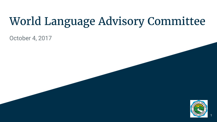 world language advisory committee