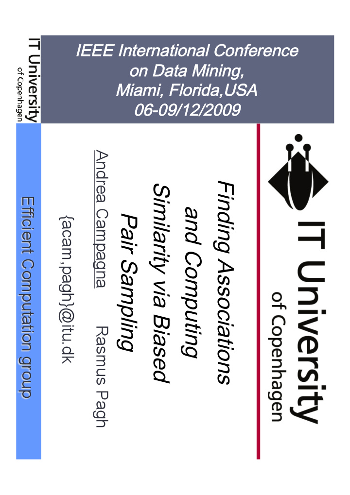 finding associations similarity via biased and computing