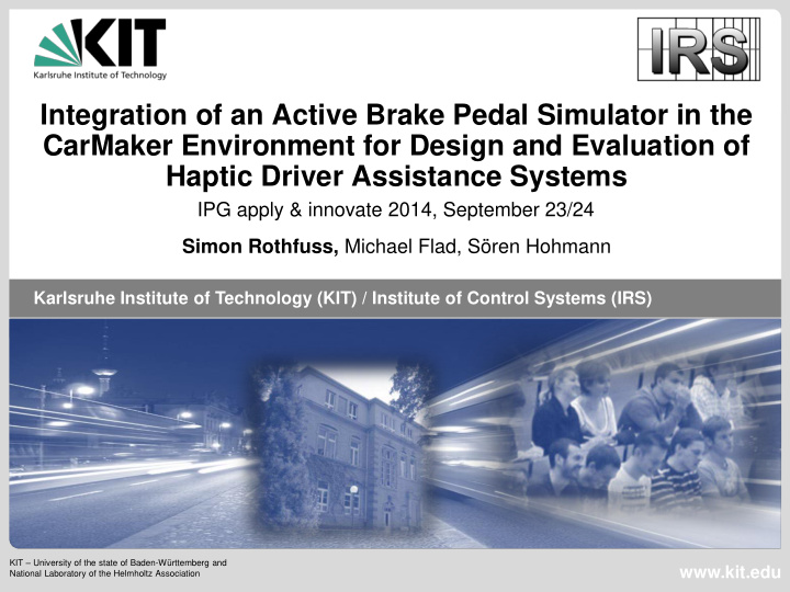 integration of an active brake pedal simulator in the