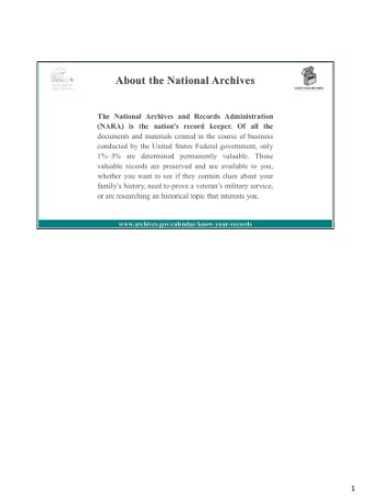 1  2  3  4  Every day at the National Archives we work with citizens who need access to records