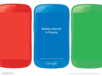 Mobile Internet  in Russia  Prepared by J'son &amp; Partners Consulting for Google  Android and
