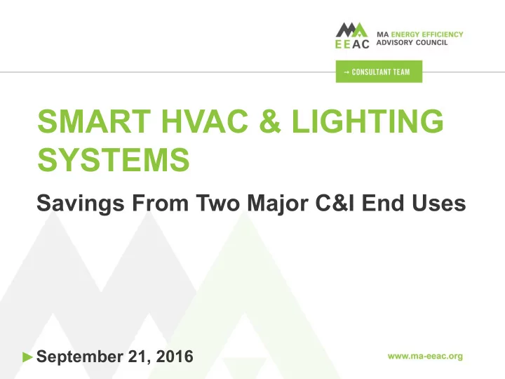 smart hvac lighting