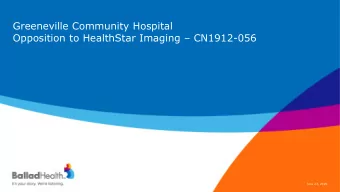 Greeneville Community Hospital Opposition to HealthStar Imaging  CN1912-056  June 23, 2020  MRI