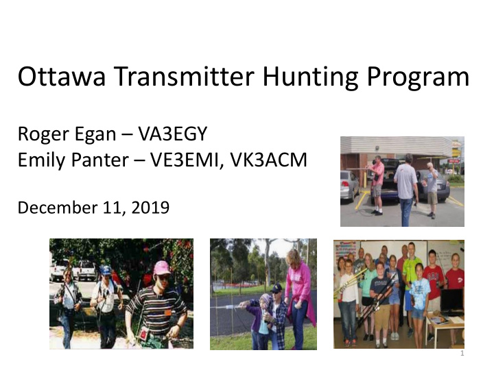 ottawa transmitter hunting program