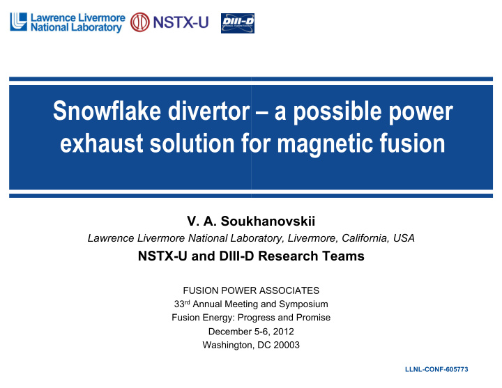 snowflake divertor a possible power exhaust solution for