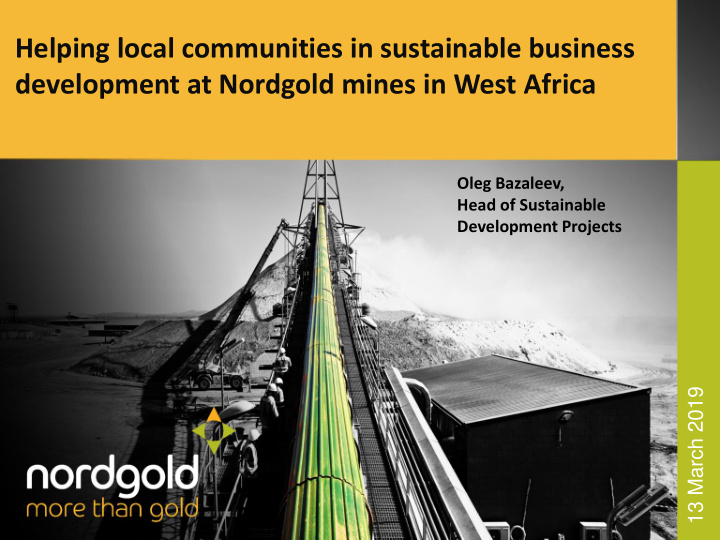 development at nordgold mines in west africa