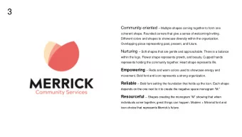 3 Community-oriented  Multiple shapes coming together to form one  coherent shape. Rounded