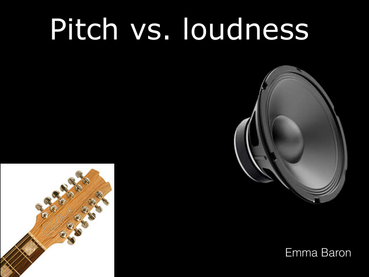 pitch vs loudness
