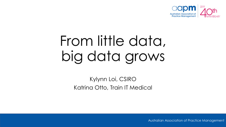 from little data big data grows