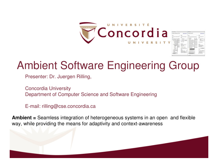 ambient software engineering group