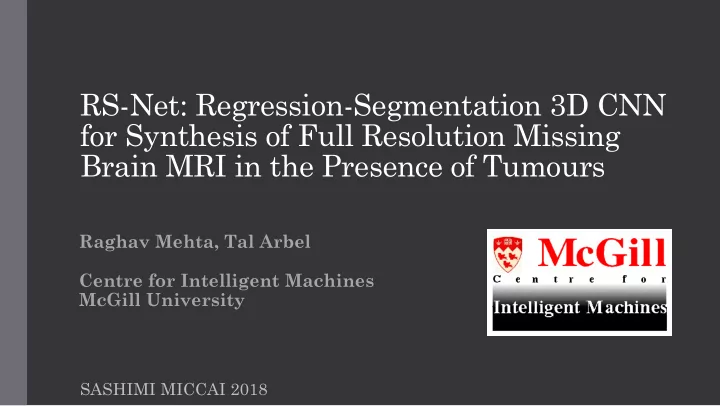 brain mri in the presence of tumours