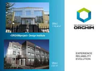 ORGHIMproject Design Institute  Office 2 2 621 m 2  Corporative Structure of Private