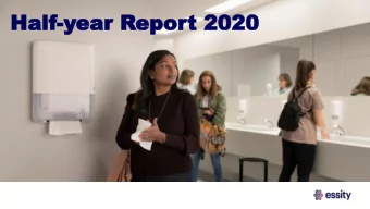 Half  Half-year R  ear Repor  eport 2020  t 2020  This presentation may contain forward-looking