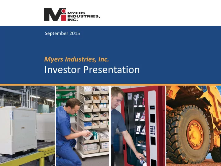 investor presentation forward looking statements