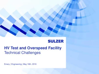 Technical Challenges  Emery | Engineering | May 16th, 2018 AEMT  Scottish Meeting  May 2018