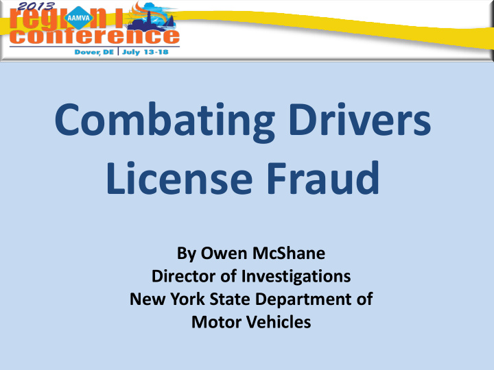 combating drivers license fraud