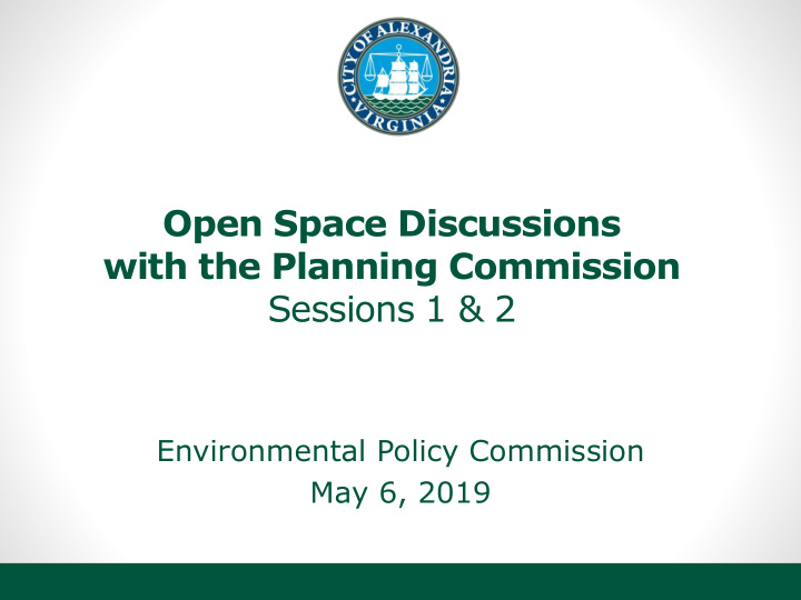 open space discussions with the planning commission