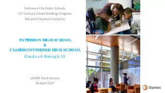 Gra de s 6 thro ug h 12  UDARP Work Session  06 April 2017  Pro je c t T  e a m  Owne r  Maryland