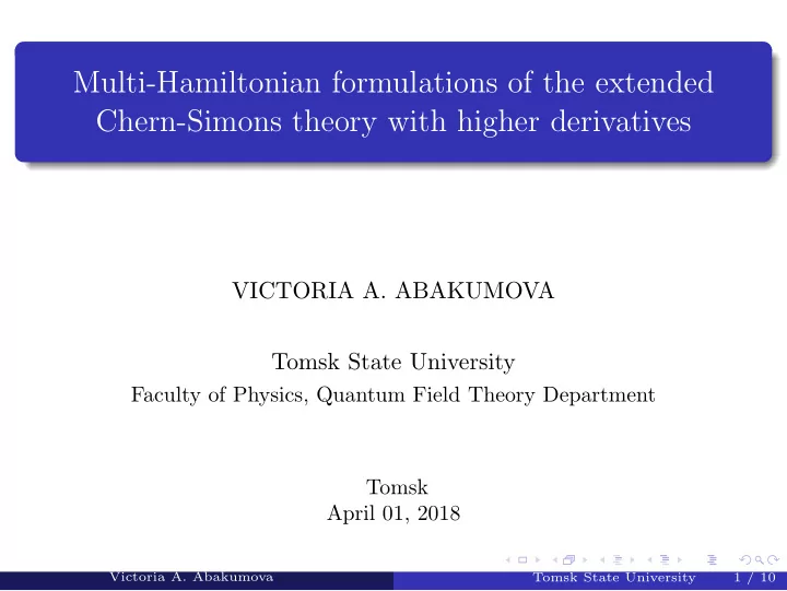 multi hamiltonian formulations of the extended chern