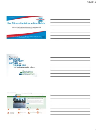 9/8/2016  #IowaLeague2016  How Cities are Capitalizing on Solar Markets  Cooper Martin, Program