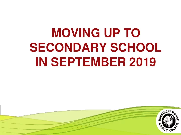 moving up to