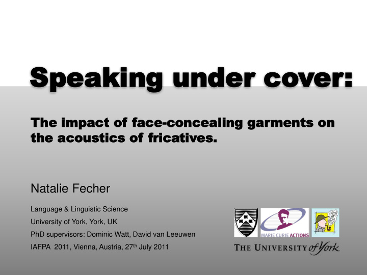 speaking speaking under co under cover er