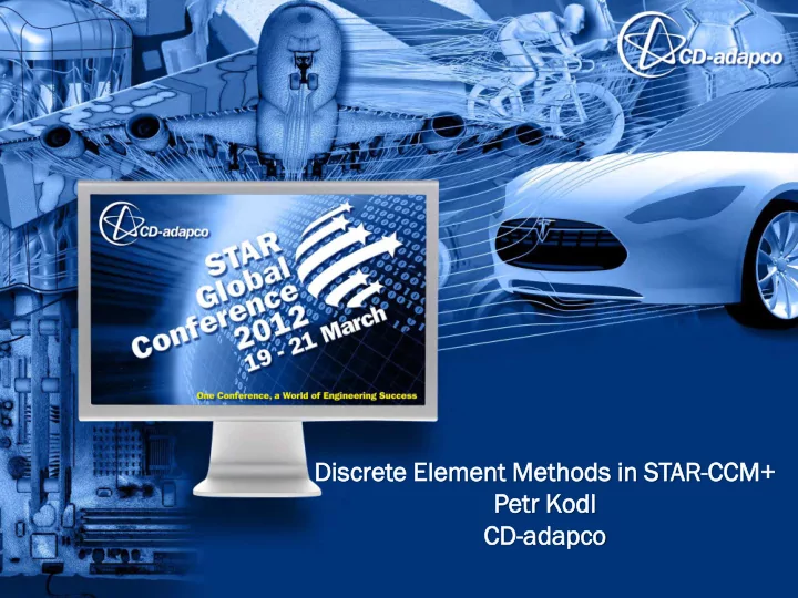 di discre crete e element ement met ethods ods in n star