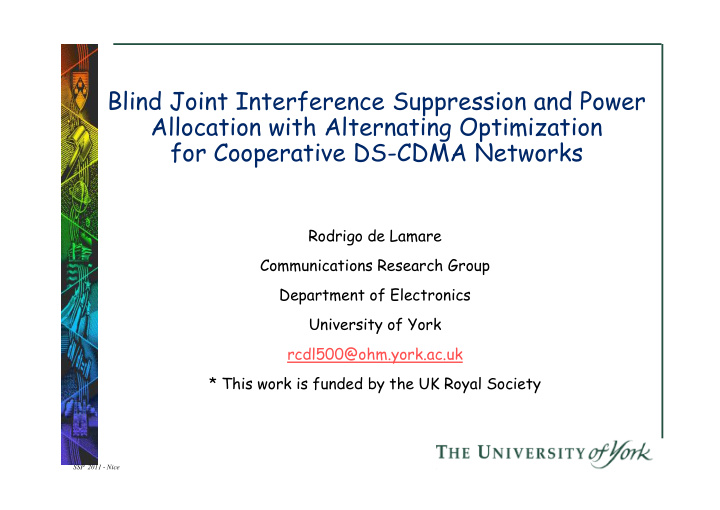 blind joint interference suppression and power allocation