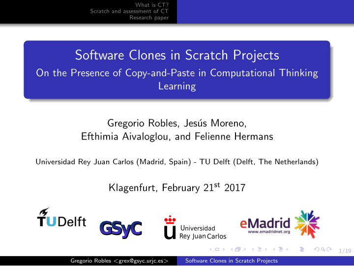 software clones in scratch projects