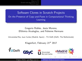 Software Clones in Scratch Projects  On the Presence of Copy-and-Paste in Computational Thinking