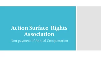 Action Surface  Rights  Association  Non-payment of Annual Compensation  2010  2014  %  US oil