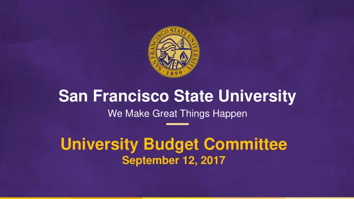 san francisco state university