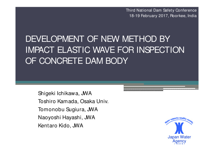 development of new method by imp act elas tic wave for