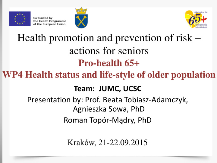 health promotion and prevention of risk