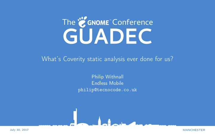 what s coverity static analysis ever done for us