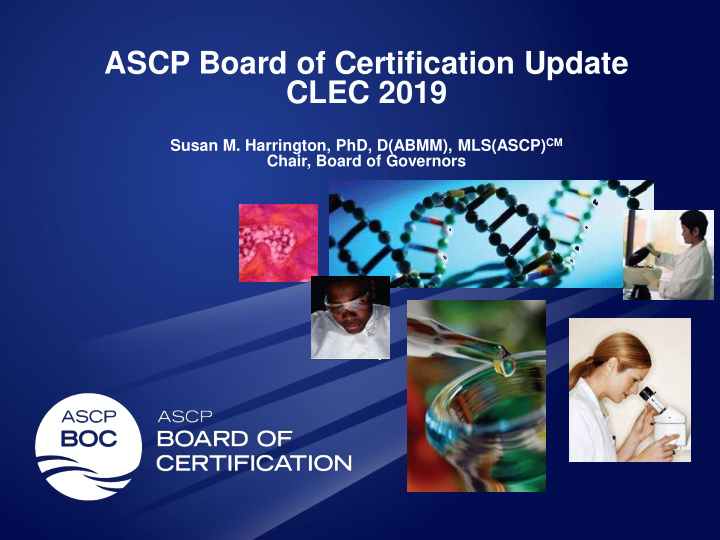 ascp board of certification update