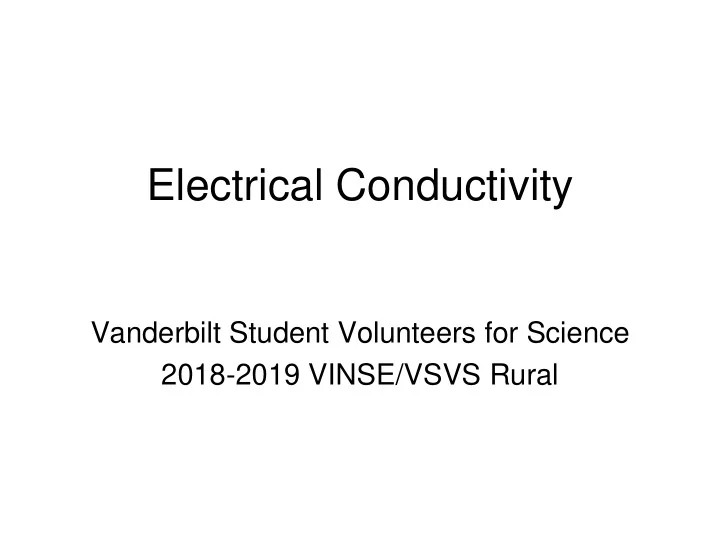 electrical conductivity
