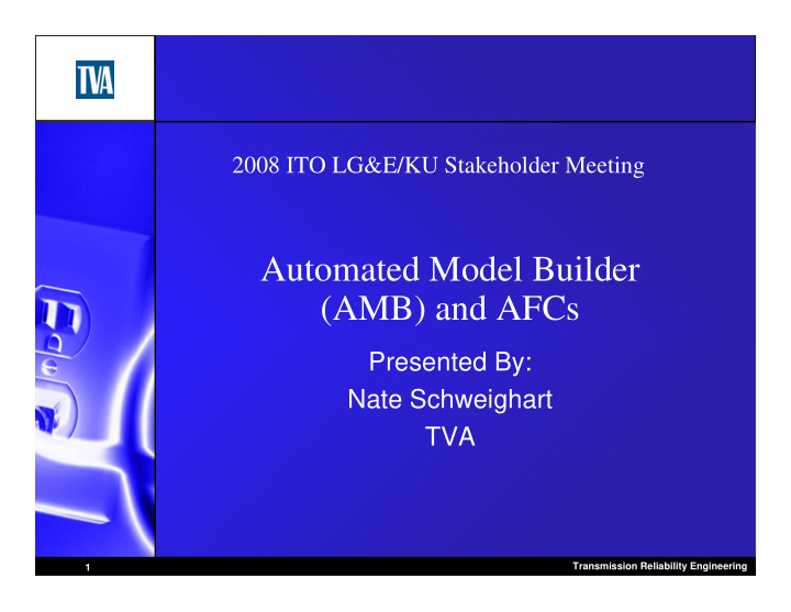 automated model builder amb and afcs