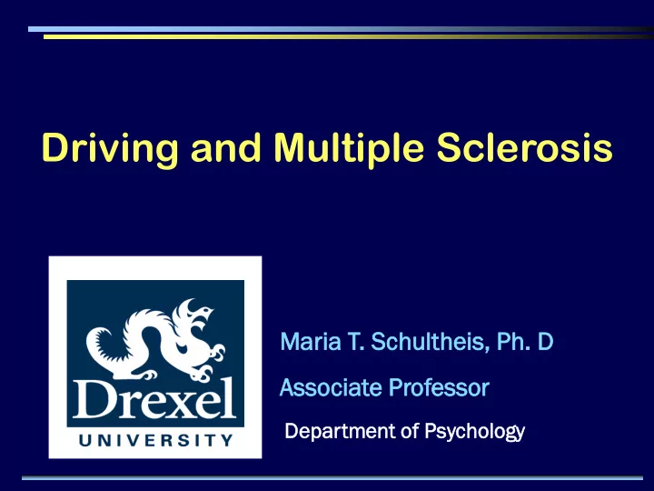 mar aria ia t schultheis eis ph ph d d associate p