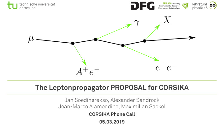 the leptonpropagator proposal for corsika