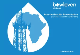 Interim Results Presentation  (six months ended 31 December 2009)  29 March 2010  Disclaimer