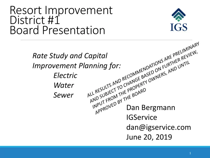 resort improvement district 1 board presentation
